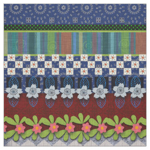 Tissu Belle frontière Boho Design floral lunaire