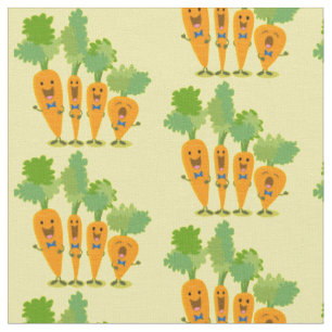 Tissu Belle illustration du quatuor de carottes à carott