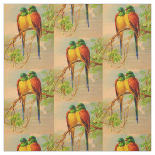 Tissu belle impression d'oiseaux