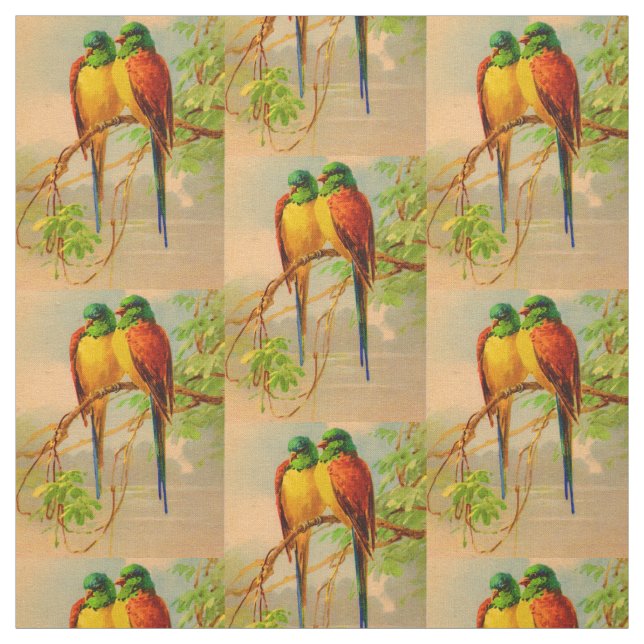 Tissu belle impression d'oiseaux (Échantillon)