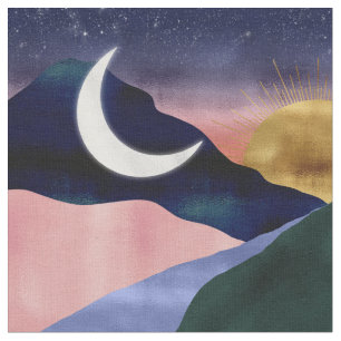 Tissu Belle Lune de la rivière des Roches Coucher de sol