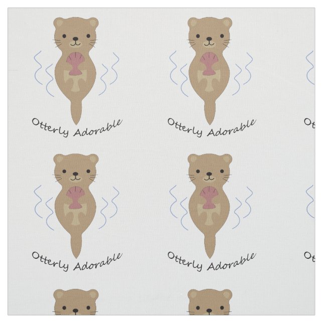Tissu Belle Otter adorable (Échantillon)