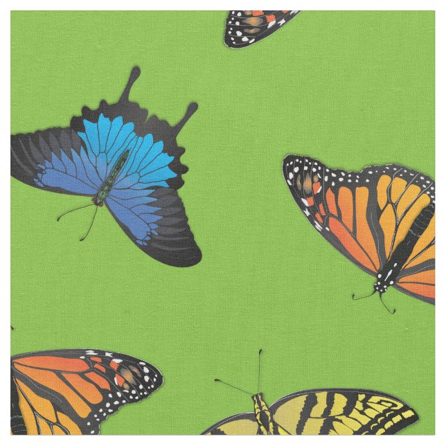 Tissu Belle papillon réaliste (Fermer)