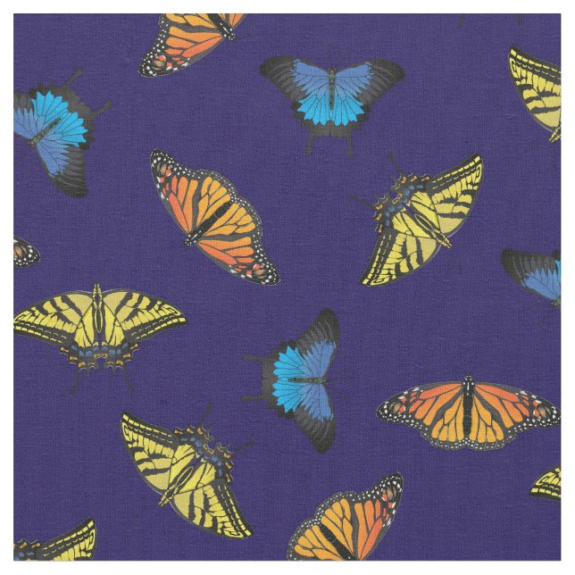 Tissu Belle papillon réaliste (Fermer)