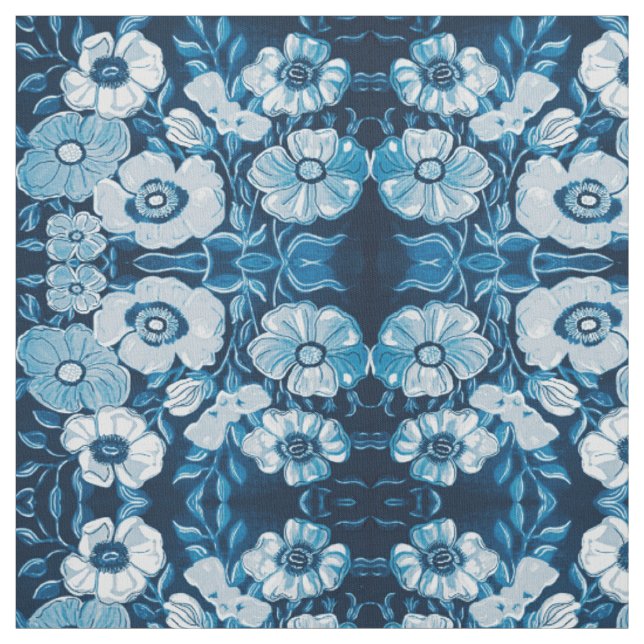 Tissu Belle toile bleue (Échantillon)