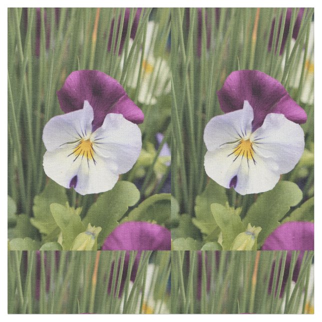 Tissu Belle toile Pansies (Fermer)