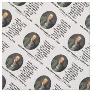Tissu Benjamin Franklin Fond De Lecture Citation D'Argen