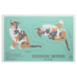 Tissu Berger australien Aussie Chien coupé et cousu