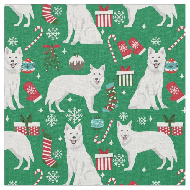 Tissu berger blanc Noël (Fermer)