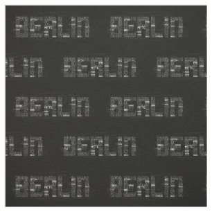 Tissu Berliner Ortsteile Word Art, Berlin Quartiers