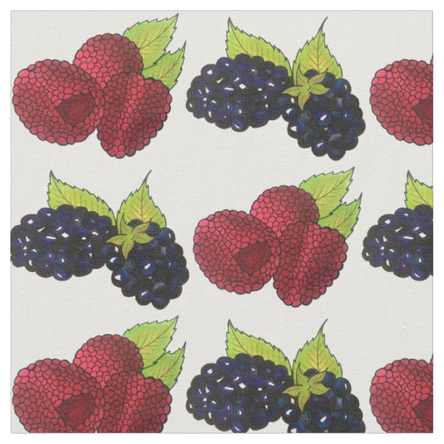 Tissu Berries framboises framboises framboises Fruits de (Fermer)