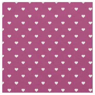 Tissu Berry Purple Polka Coeurs Dot
