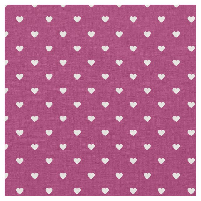 Tissu Berry Purple Polka Coeurs Dot (Fermer)