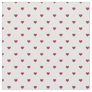 Tissu Berry Purple Polka Coeurs Dot