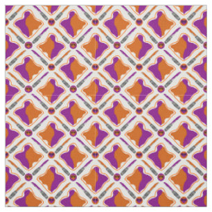 Tissu Beurre d'arachide et gelée de raisin Motif sans p