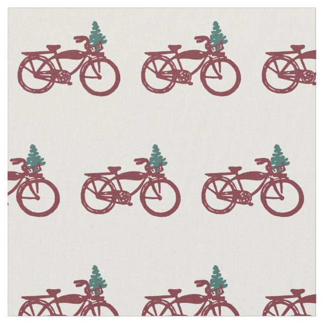 Tissu Bicyclette vintage avec la conception d'arbre de (Fermer)