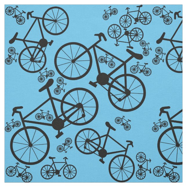 Tissu Bicyclettes noires (Échantillon)