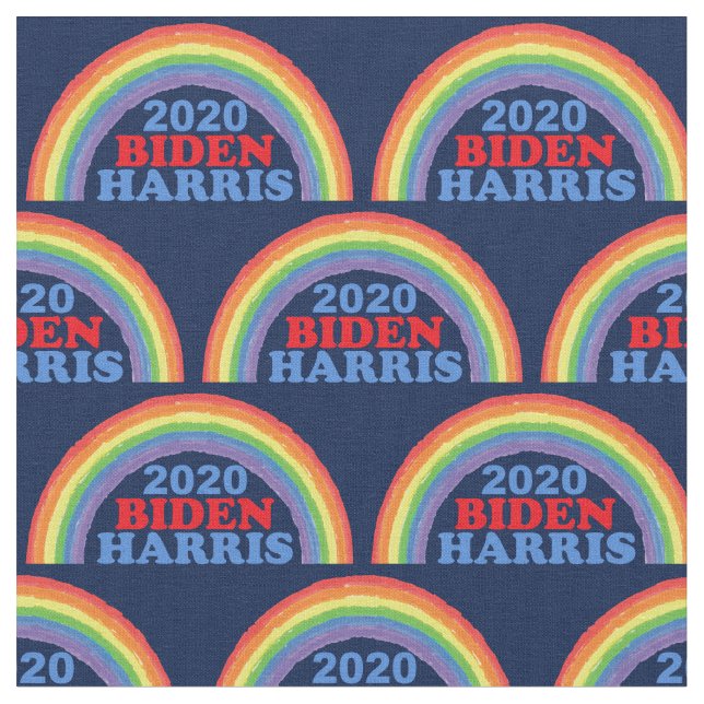 Tissu Biden Harris 2020 Rainbow (Fermer)