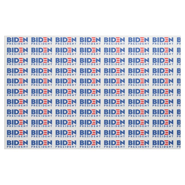 Tissu Biden pour le Président Blue Mini Texte, ZSSG Fabr (Fat Quarter)