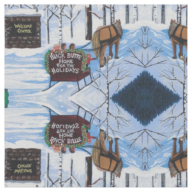Tissu Bienvenue Noël (Fermer)
