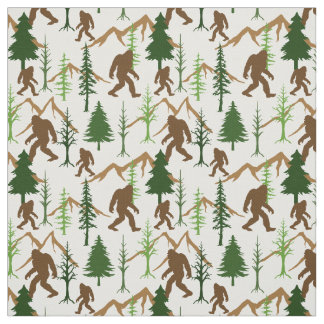 Tissu Bigfoot se cachant dans le Motif forestier