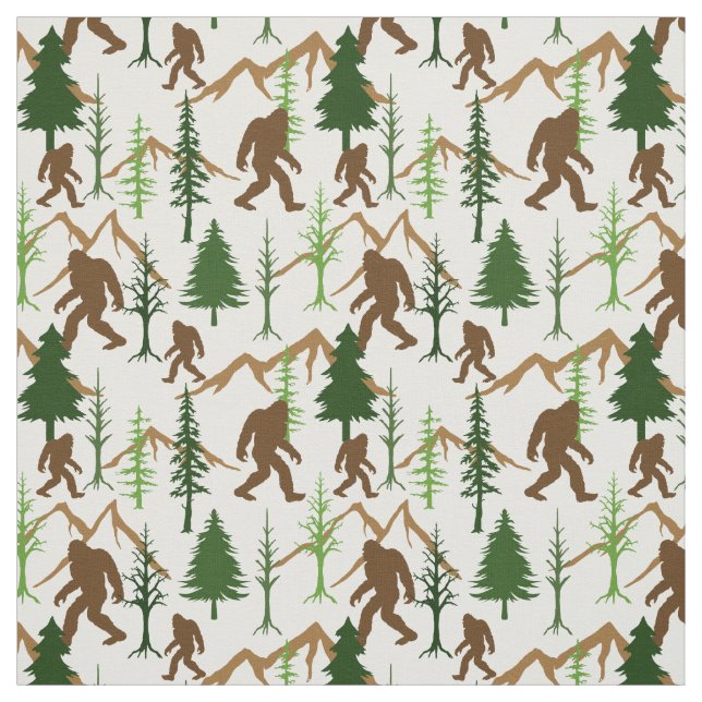 Tissu Bigfoot se cachant dans le Motif forestier (Échantillon)