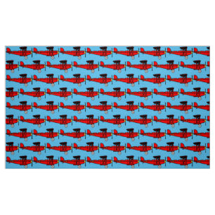 Tissu Biplan rouge