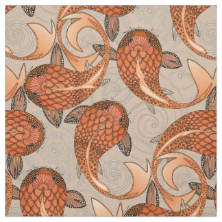 Tissu bisque de poisson paisley