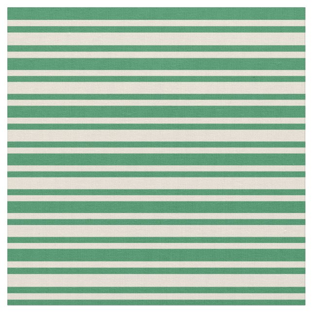 Tissu Bisque et Sea Green Lines (Fermer)
