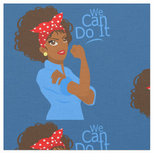 Tissu black african rosie le riveter on peut le faire