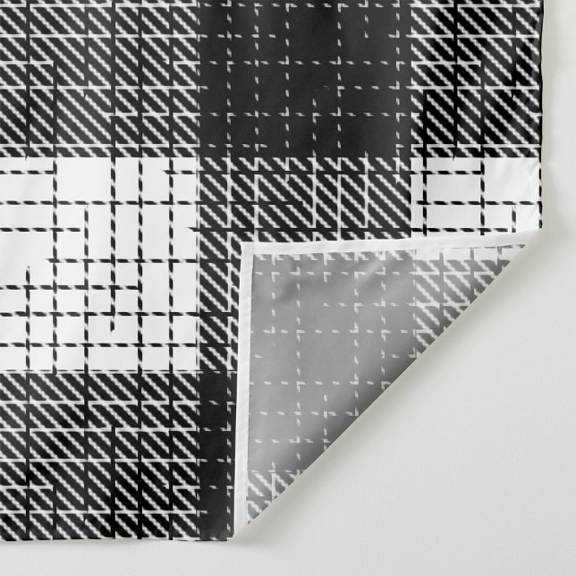 Tissu Black and White Bold Checkered Plaid Design  (Créateur téléchargé)