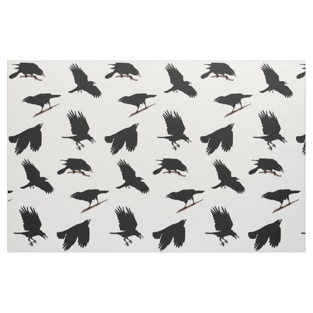 Tissu Black Bird ou Crow peut-être Raven (Fat Quarter)