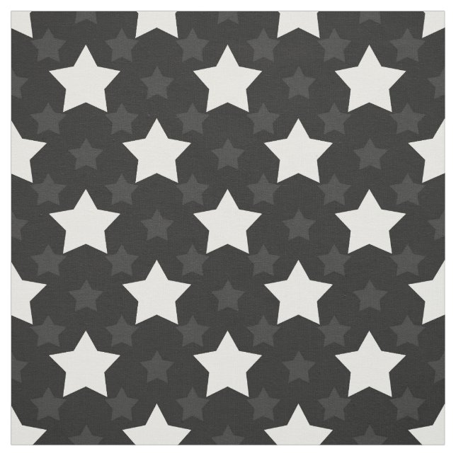 Tissu Black White Stars Textile (Échantillon)