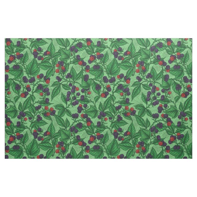Tissu Blackberry en vert (Fat Quarter)