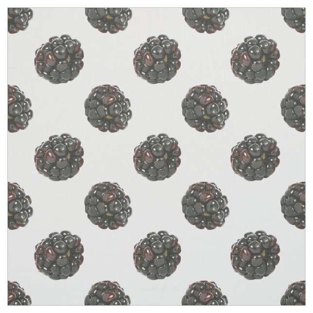 Tissu Blackberry. Pois. modèle de fruits (Échantillon)