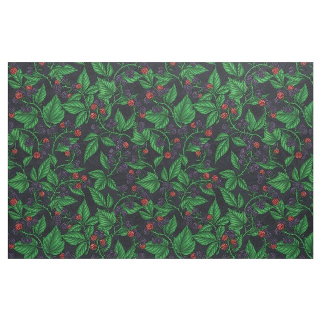 Tissu Blackberry sur gris foncé (Fat Quarter)