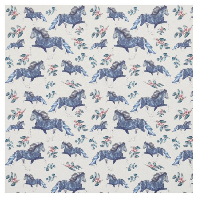 Tissu Blámóða et les Fleurs Heureuses (Échantillon)
