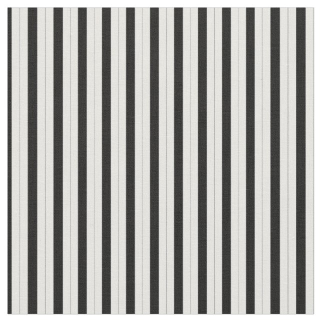 Tissu blanc avec des rayures noires (Fermer)