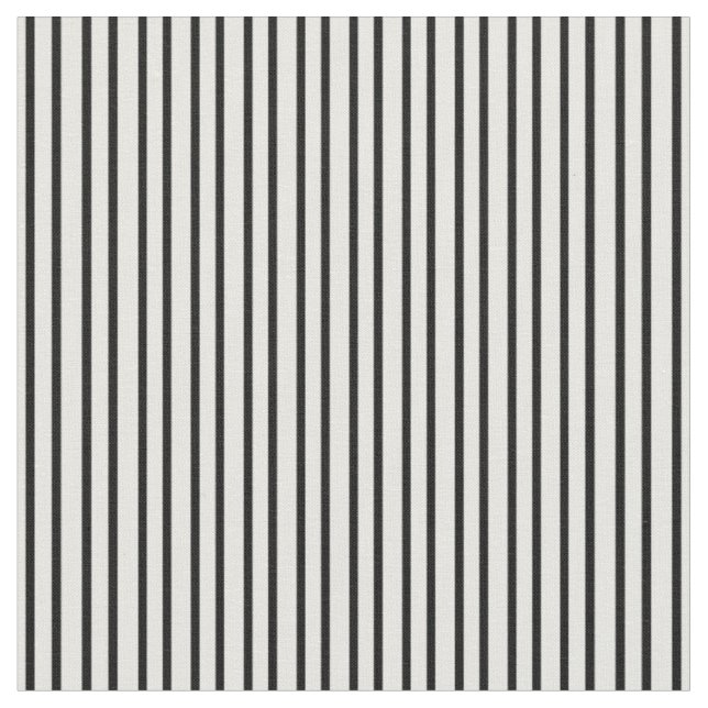 Tissu blanc avec des rayures noires (Fermer)