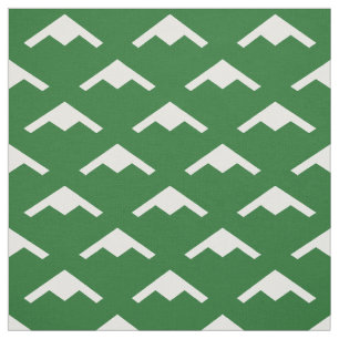 Tissu Blanc B-21 Raider Stealth Bomber Motif sur Green