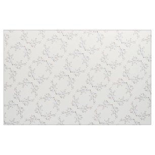 Tissu Blanc bleu de fleurs de cerisier florales
