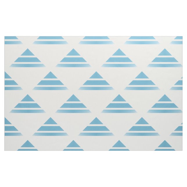 Tissu blanc bleu de motif de triangle de Geo (Fat Quarter)