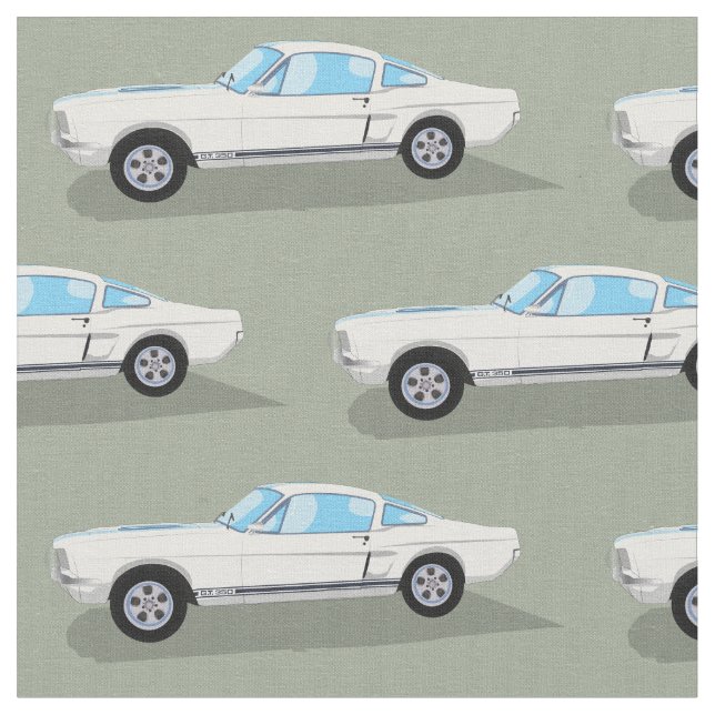 Tissu blanc classique de voiture de muscle (Fermer)