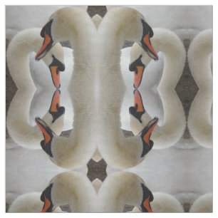 Tissu blanc de cygnes