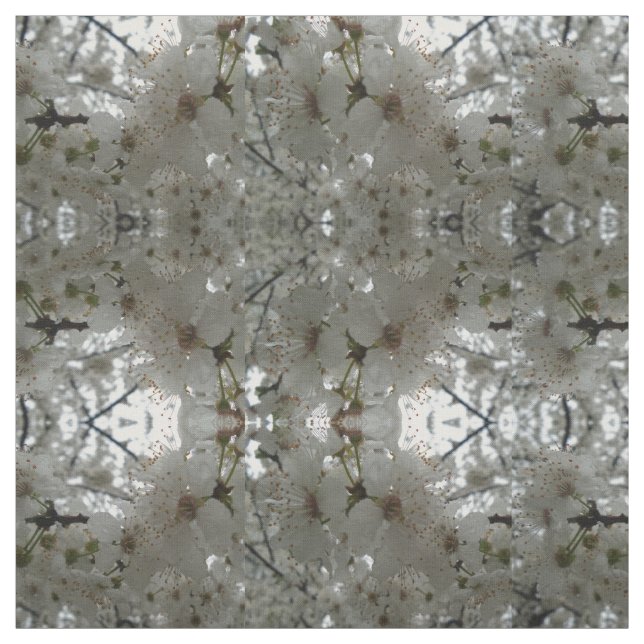 Tissu blanc de fleur de prune (Échantillon)