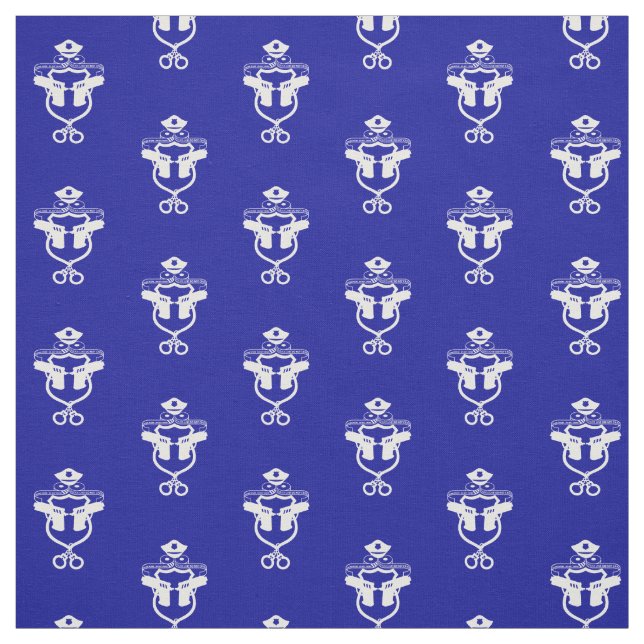 Tissu blanc d'icône d'ensemble de police de police (Échantillon)