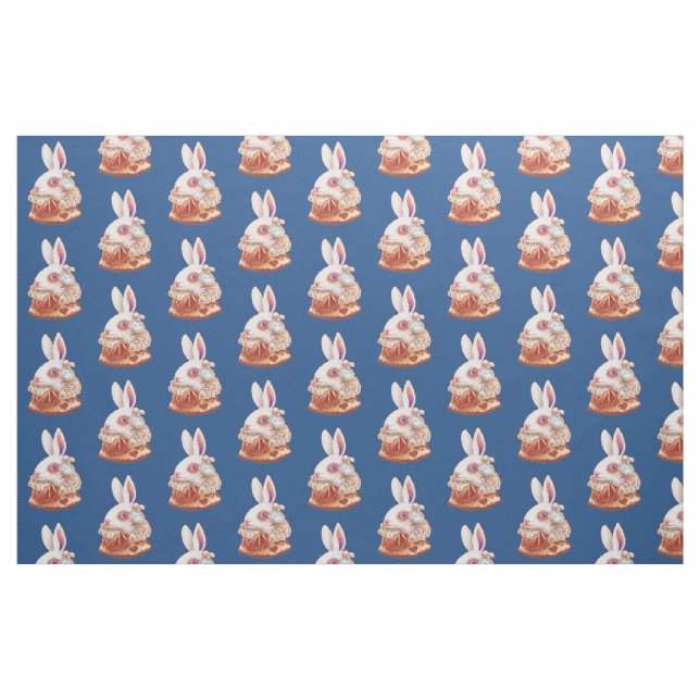 tissu blanc d'illustration de surréalisme de bruit (Fat Quarter)