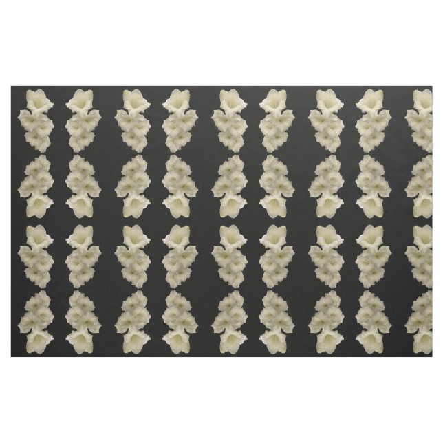 Tissu Blanc Gladiola Abstrait Motif Fabric (Fat Quarter)