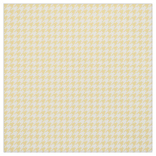 Tissu blanc jaune de motif de pied-de-poule