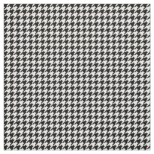 Tissu blanc noir de motif de pied-de-poule